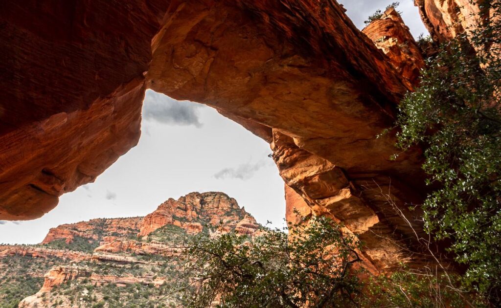 Fay Canyon Arch looks most impressive when you're underneath it