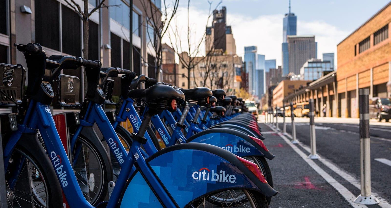 Citi Bikes stationed in NYC