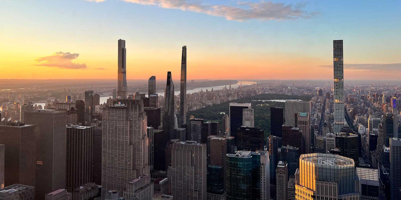 Sunset View of Central Park