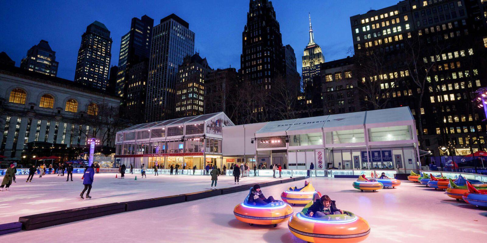 Bumper Cars at Bank of America Winter Village at Bryant Park