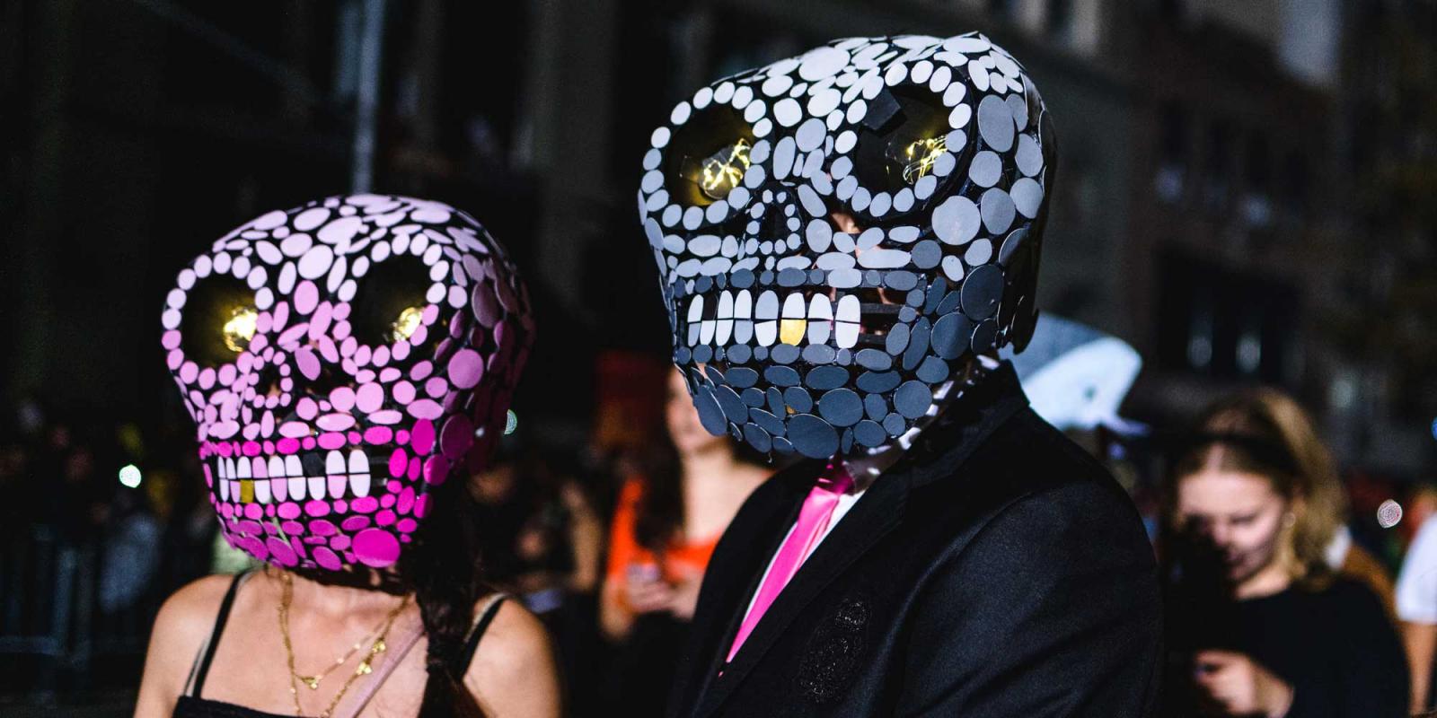 a couple in costume