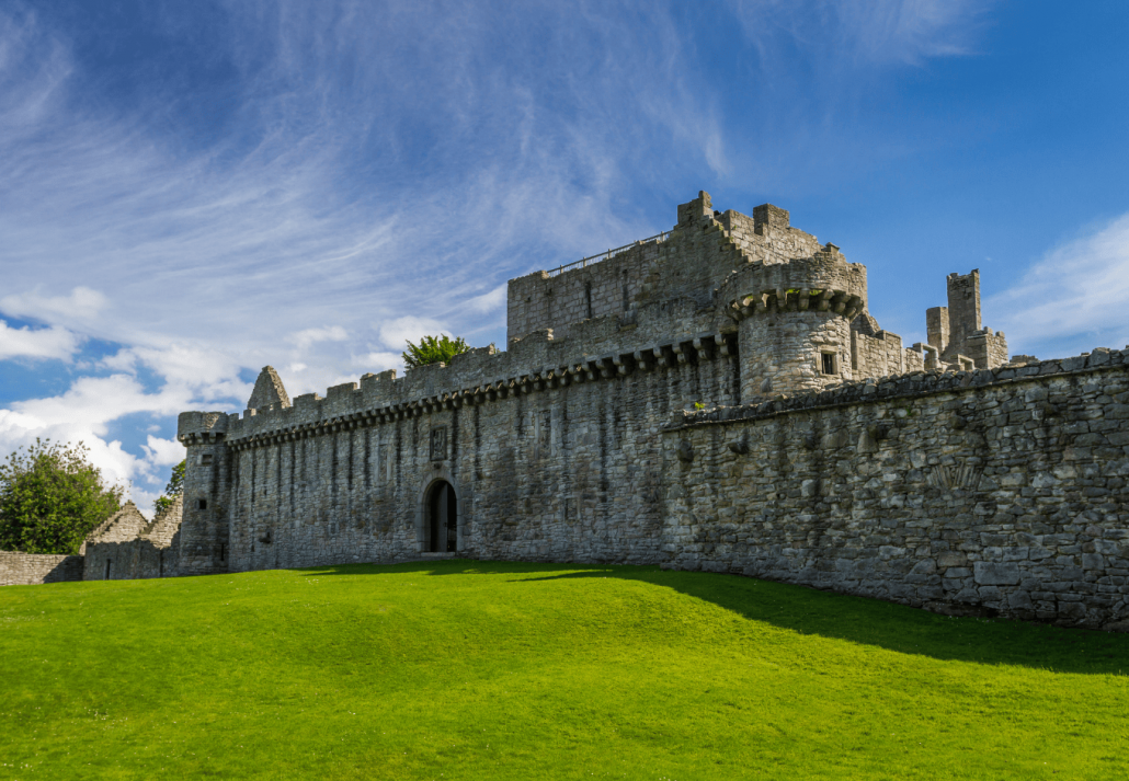 Medieval stone castle in Scotland