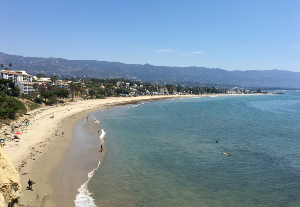 View of Santa Barbara leadbetter beach