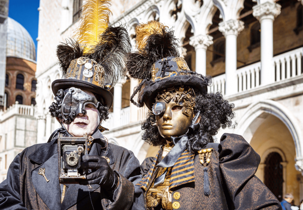 
Futuristic carnival costumes