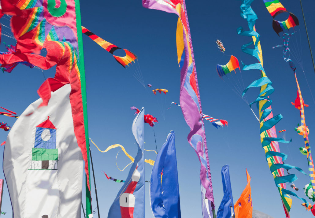 kites-banners-and-streamers-waving-in-the-wind best austin april festivals you can't miss