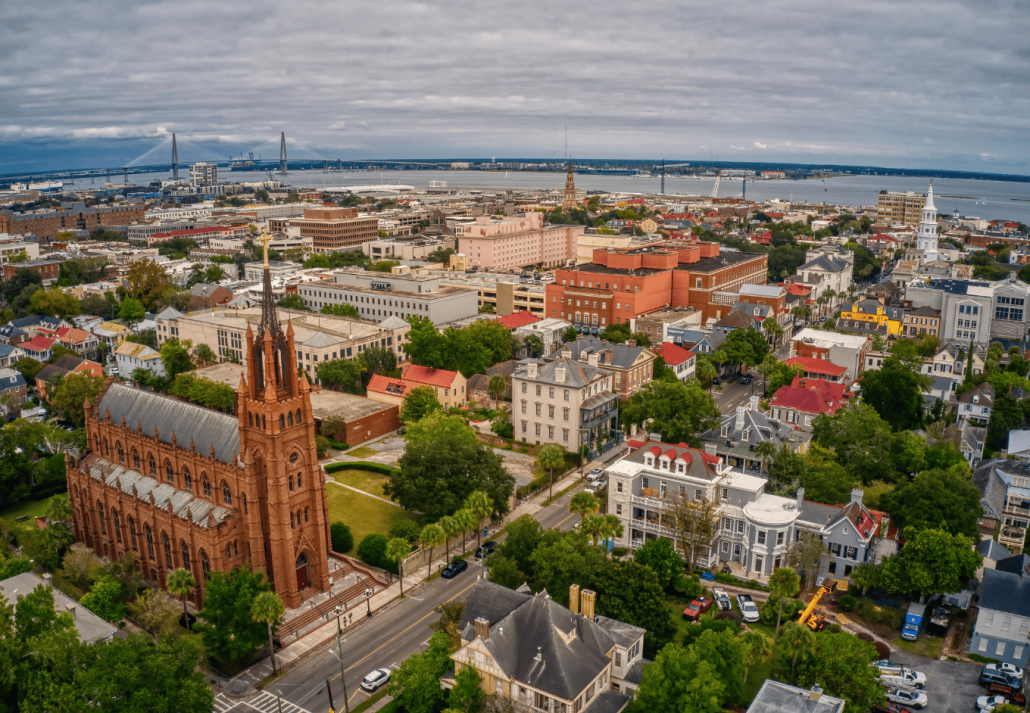 Aerial View of Charleston, South Carolina