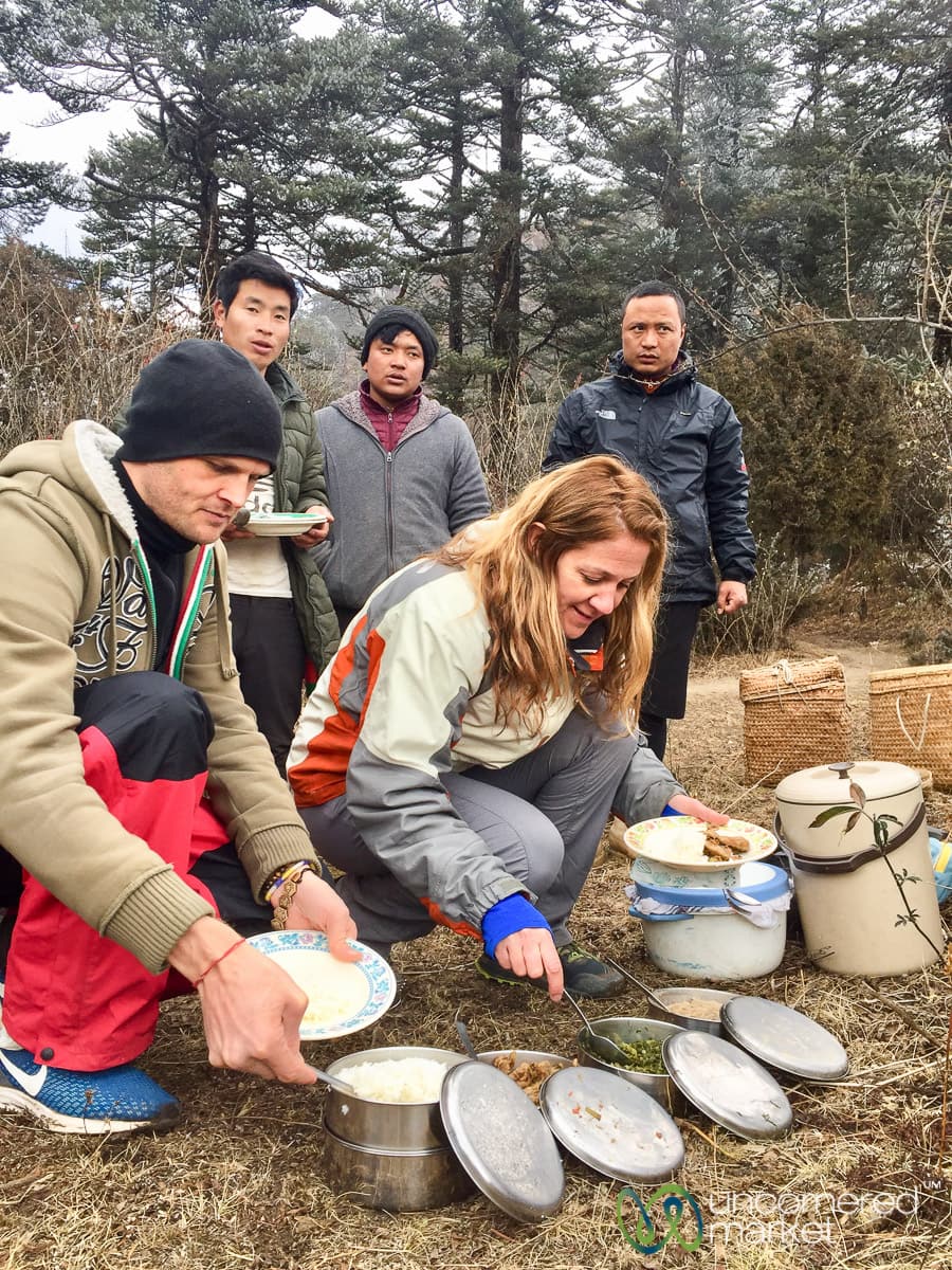 Druk Path Trek, Bhutan - Lunch on the Trail