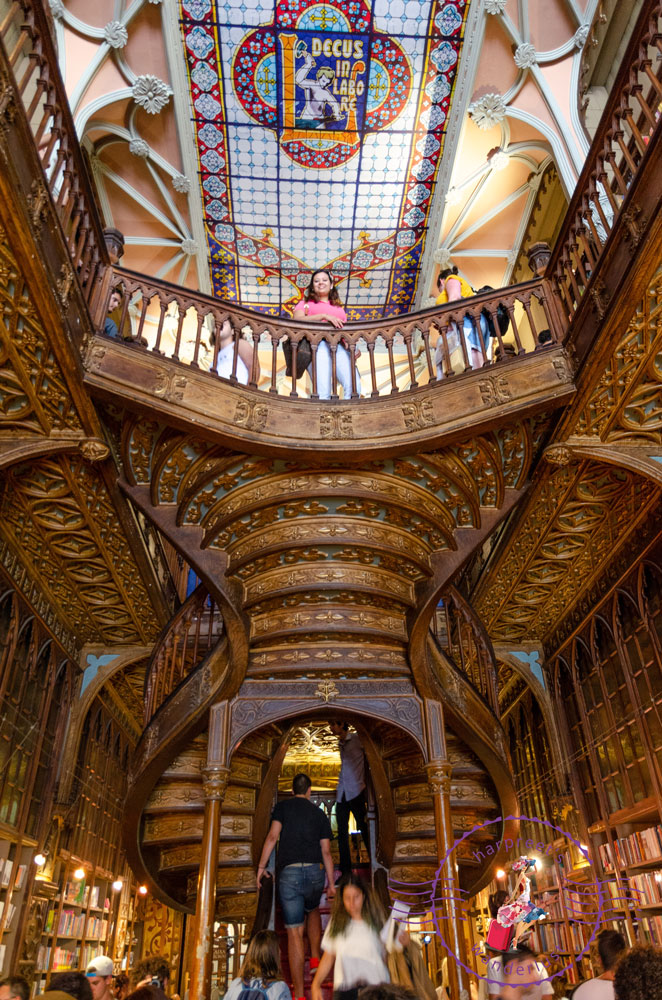 Harpreet on Staircase at Livraro Lello