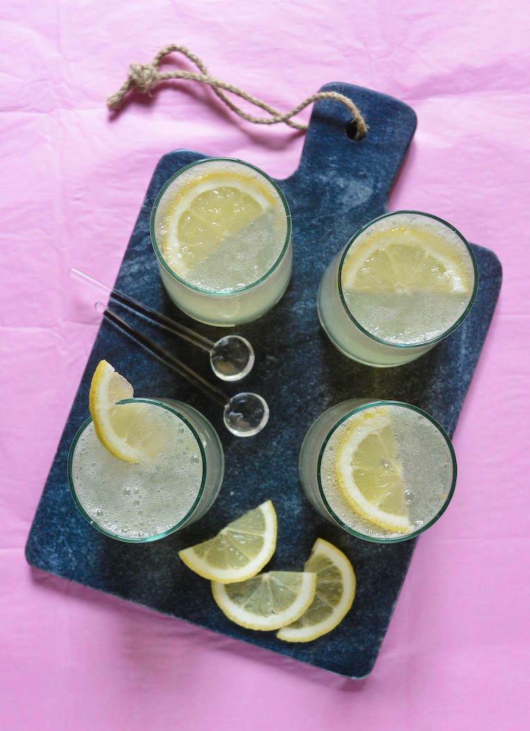 Sparkling Honey Ginger Lemonade