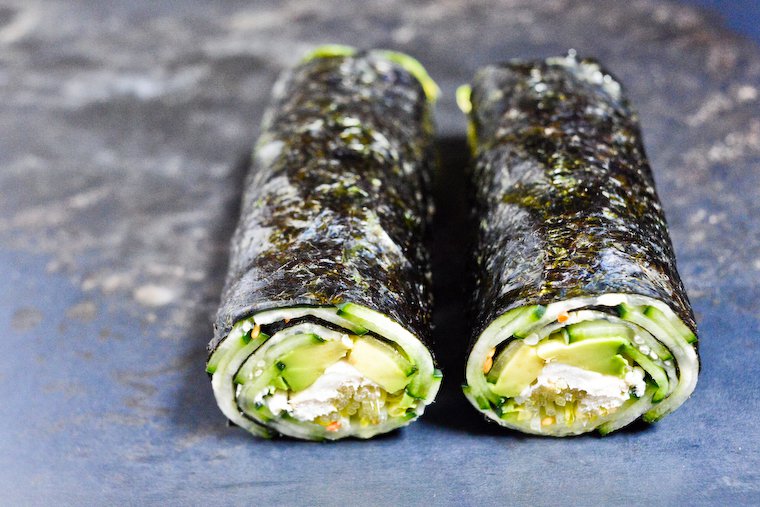 Quick Nori Roll with Cucumber and Avocado