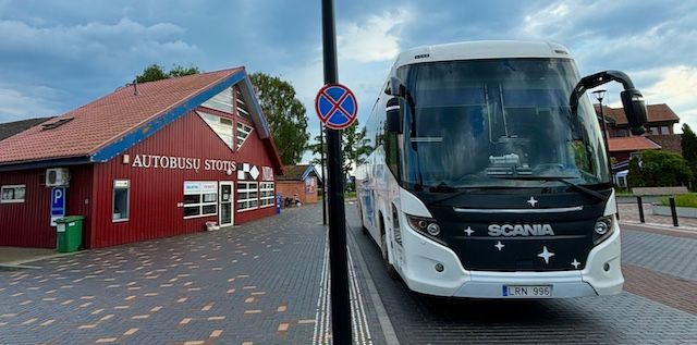 Nida bus station, Curonian Spit, Lithuania