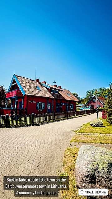 Charming red house, Nida, Curonian Spit, Lithuania