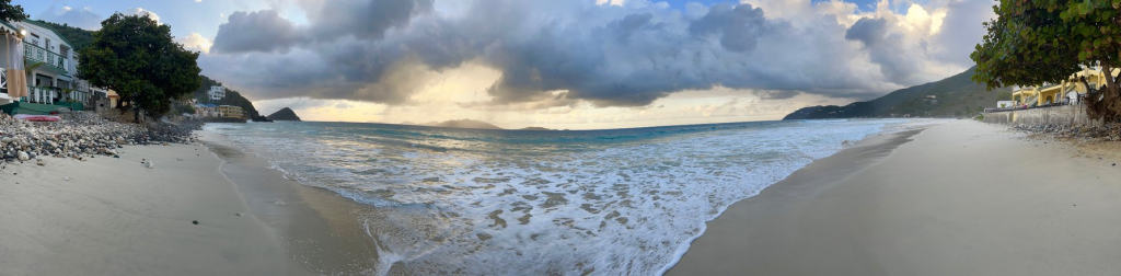 On the beach. West End, Tortola, B.V.I.