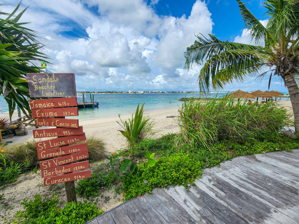 Signpost Private Island at Sandals Royal Bahamian