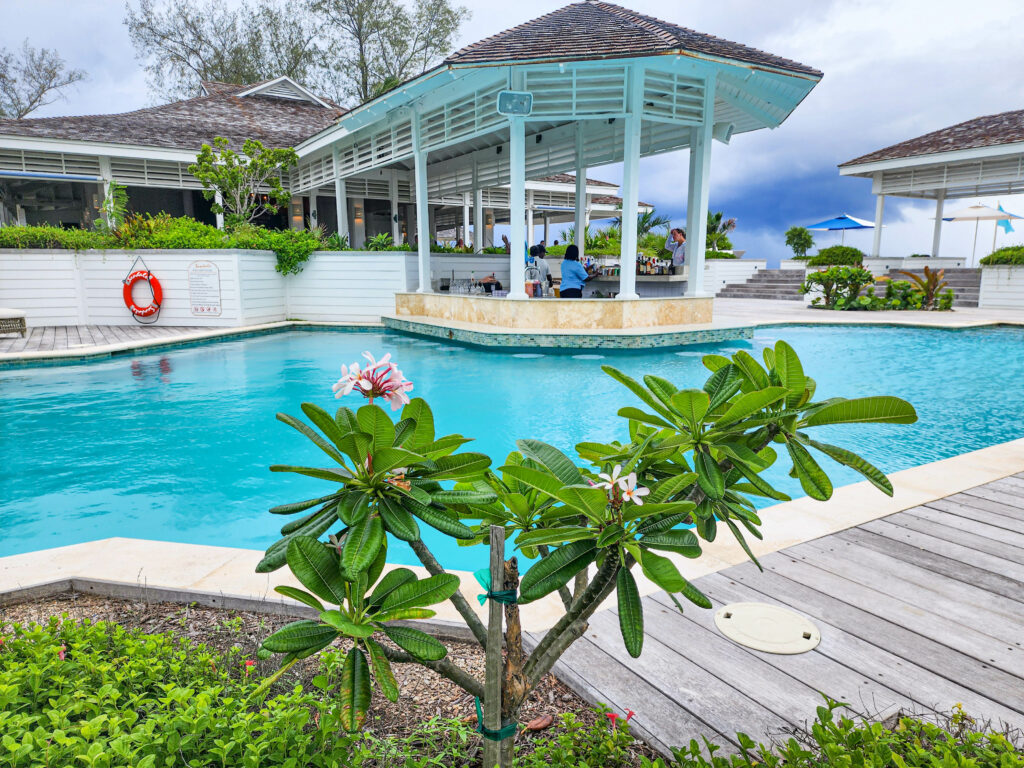 Swim up bar at Private Island at Sandals Royal Bahamian