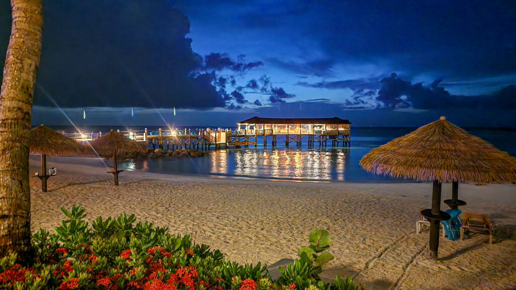 Gordon's at night Sandals Royal Bahamian