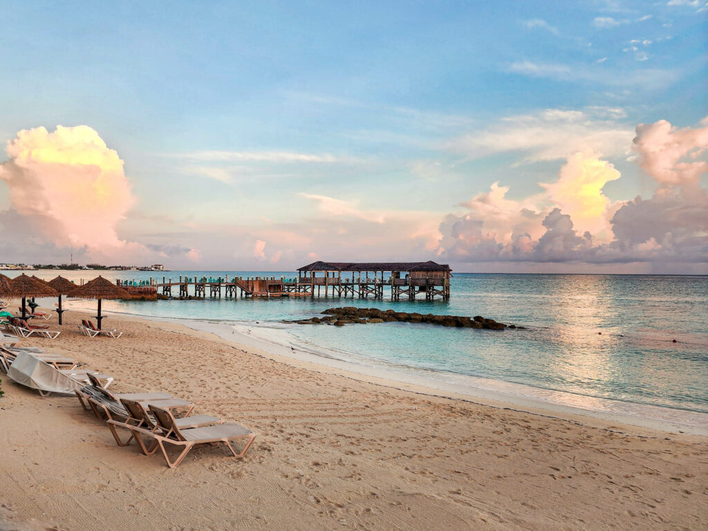 Beach at dusk Sandals Royal Bahamian