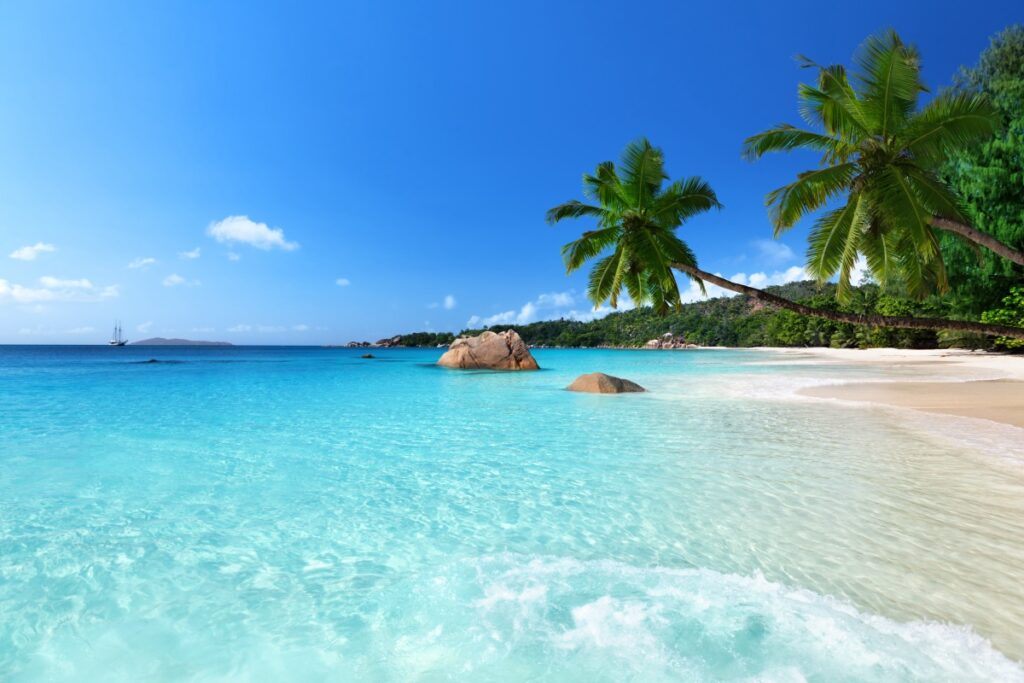 Anse Lazio beach at Praslin island, Seychelles