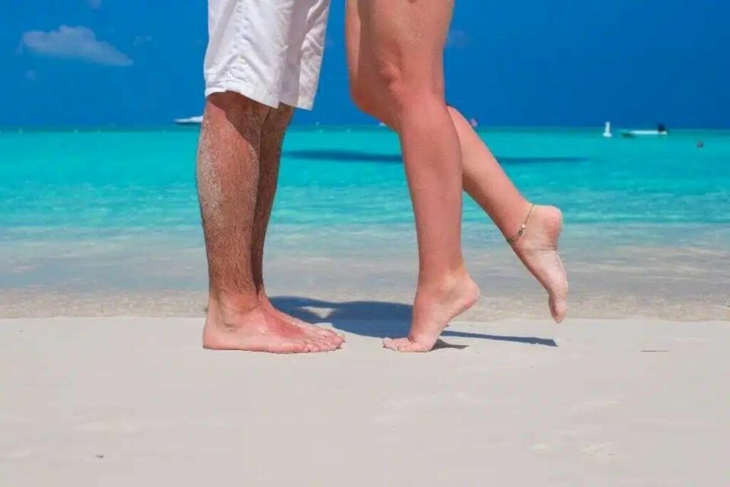 Couple on Sunny Beach