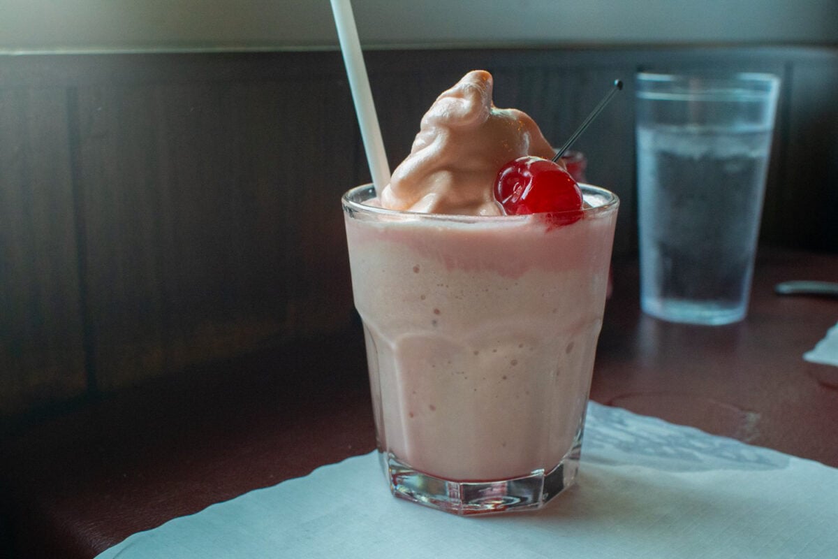 Wisconsin pink squirrel cocktail