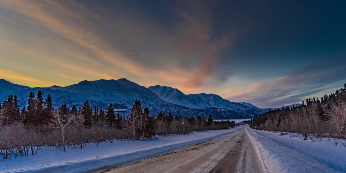 Alaska winter road