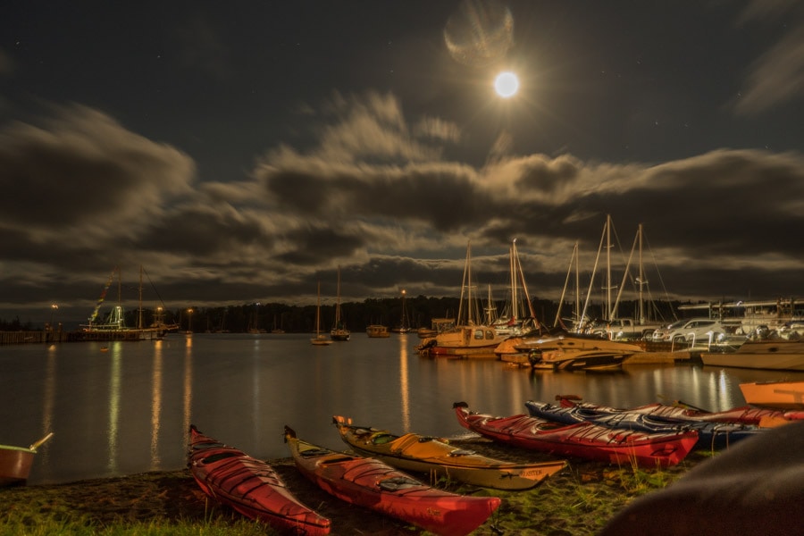 Baddeck full moon kayak