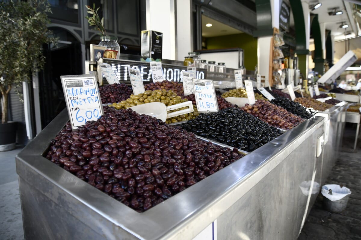 Olives for sale in the market