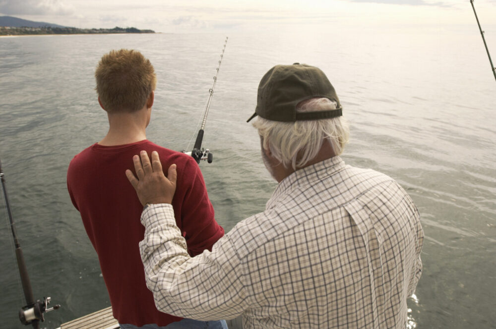 Father and Son Fishing